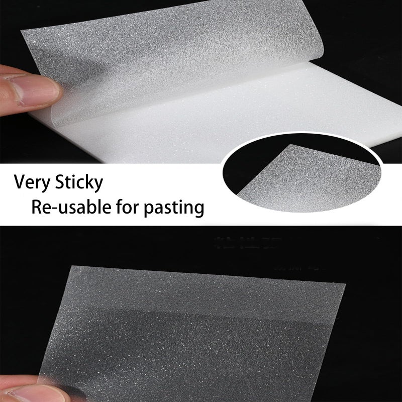 Vsagier 150 Sheets Clear Transparent Sticky Notes 3.7x2.7, Waterproof, Self-Stick Notes, Easy to Post for Office, Home, Notebook, Meeting, Office Supplies, Suitable for Most of Pens - Image 5